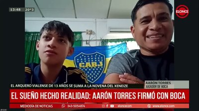 El sue&ntilde;o hecho realidad: Aar&oacute;n Torres firm&oacute; con Boca